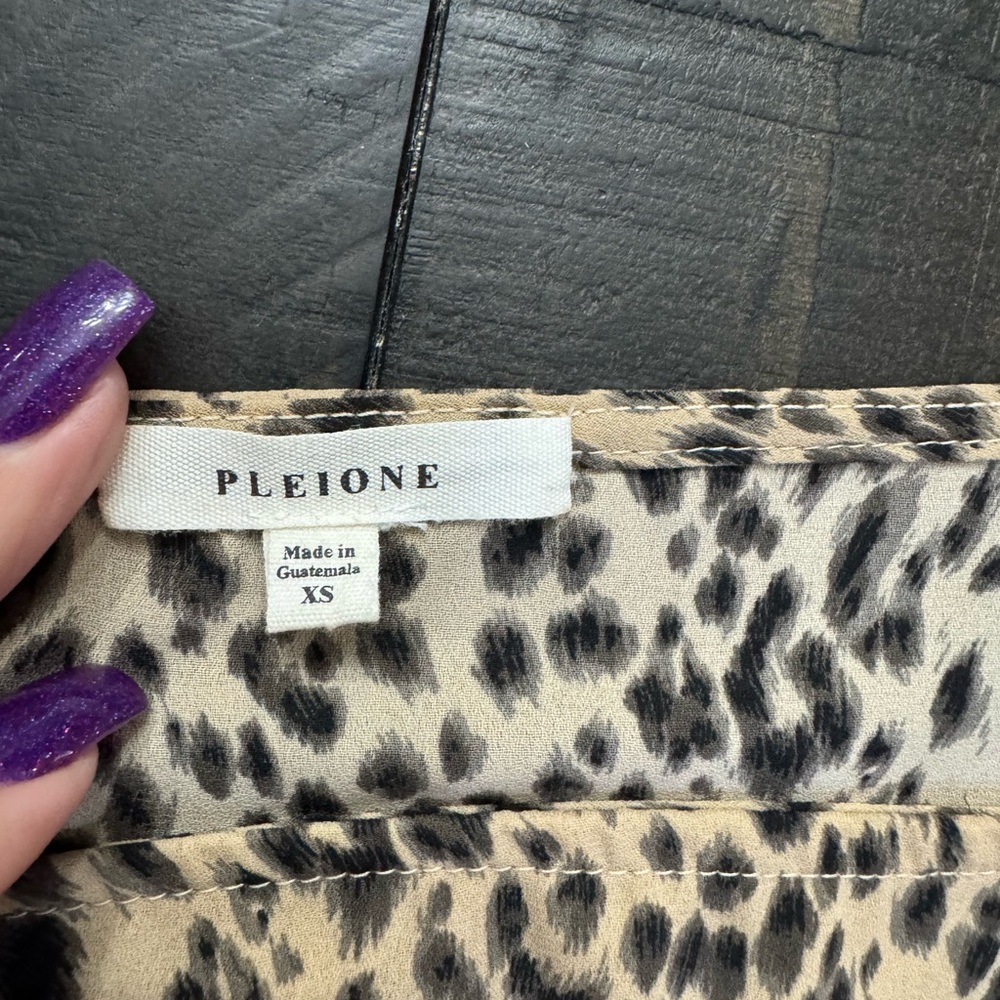 Pleione Leopard Print Top
